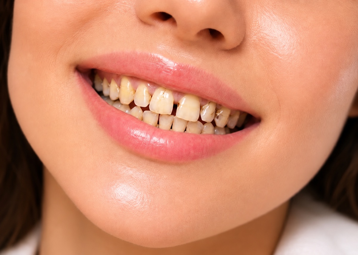 A smile before treatment